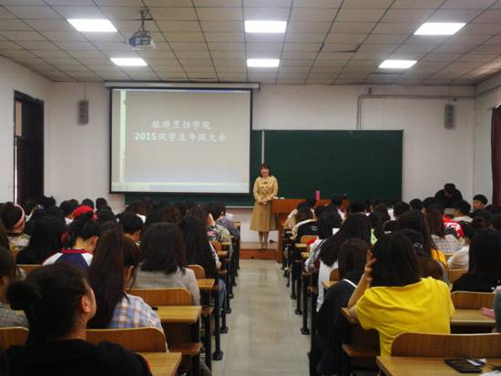 bat365中文官方网站召开2015级毕业生年级大会